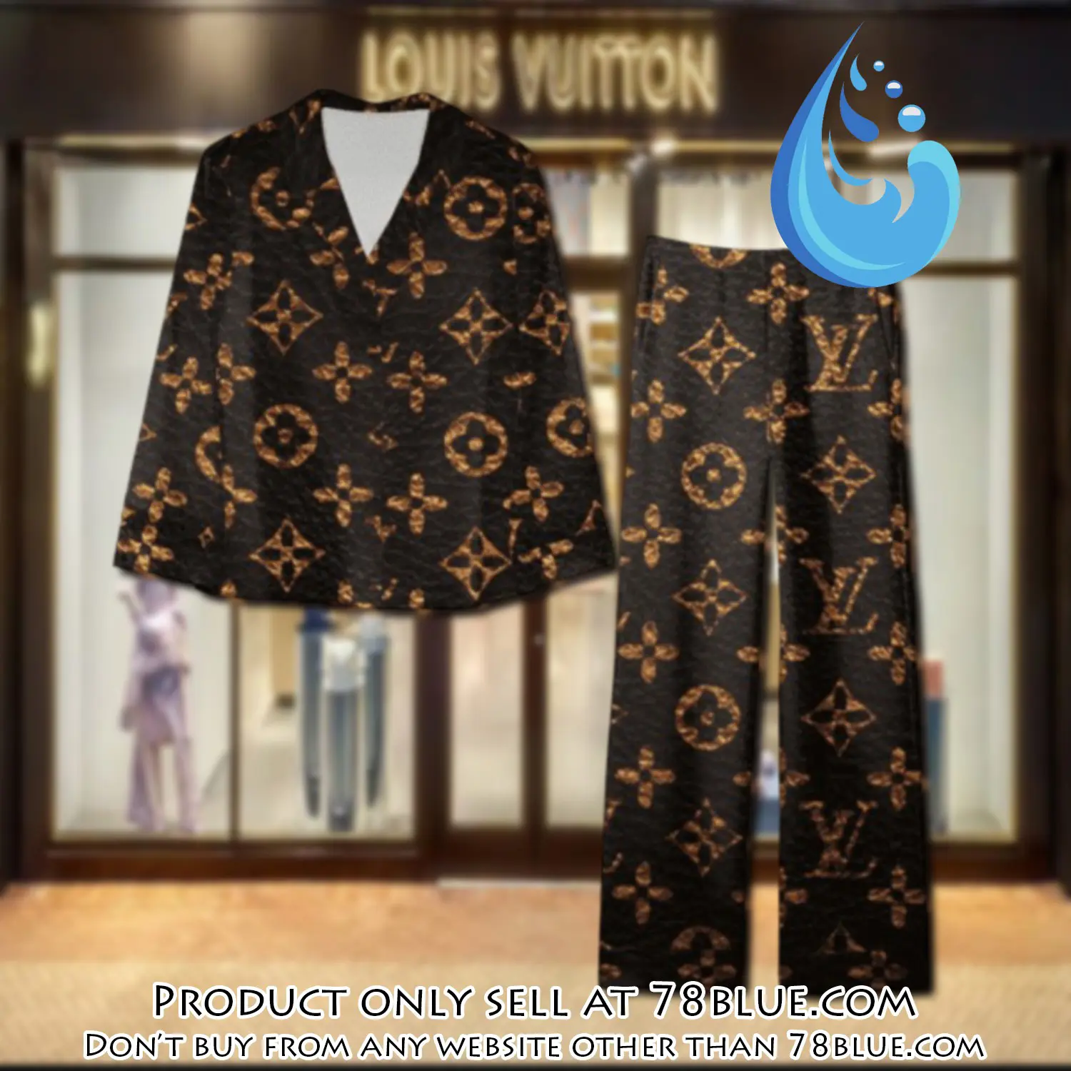 Trending luxury lv satin pajama set pjs1079 78b2016166